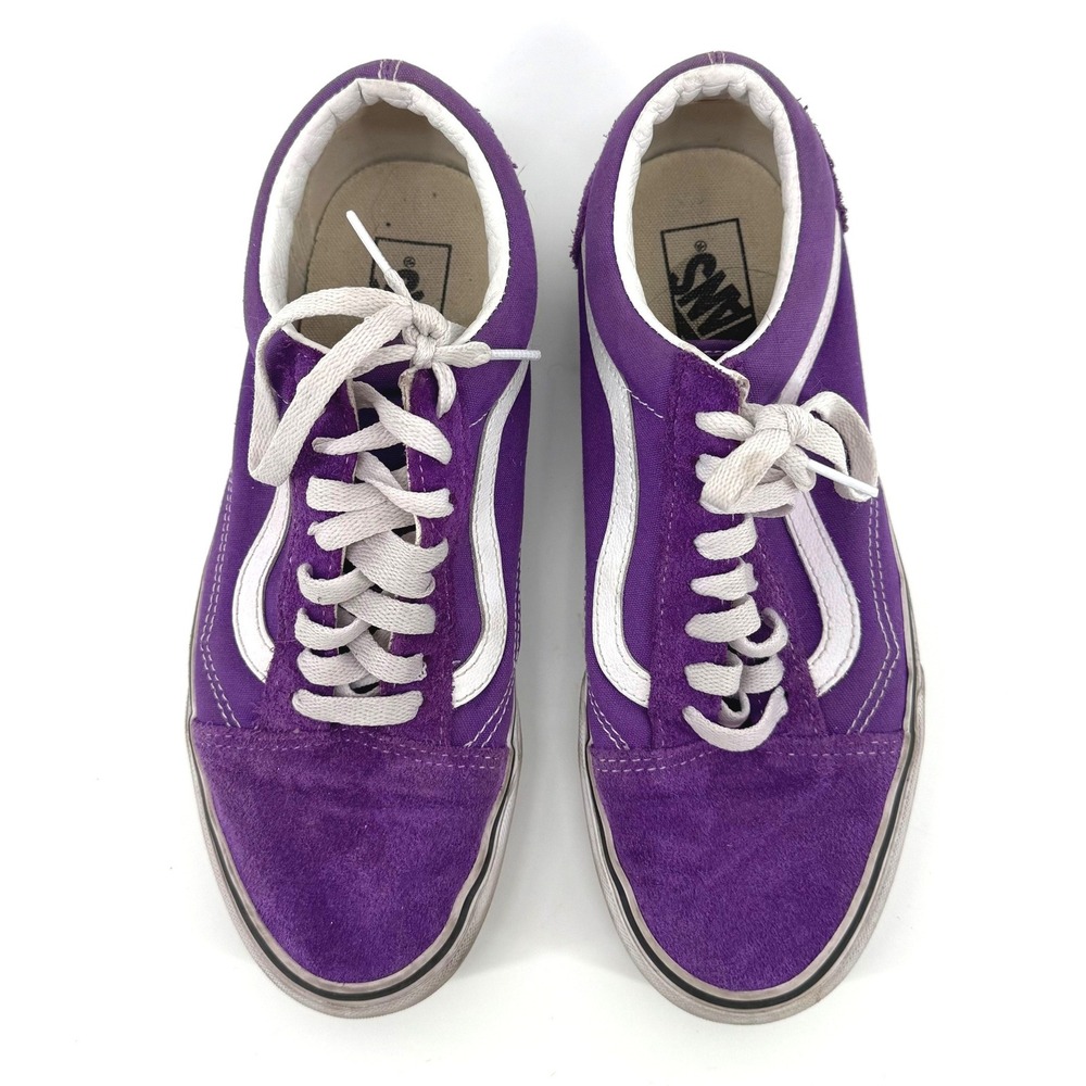 Vans Old Skool Sneakers Womens 10 Purple Suede Canvas Skate Shoes Low Top Indie